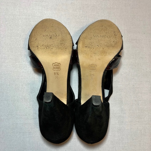 VANELI Philys Black Suede Open Toe Heels. Size 8.5 - Picture 7 of 8